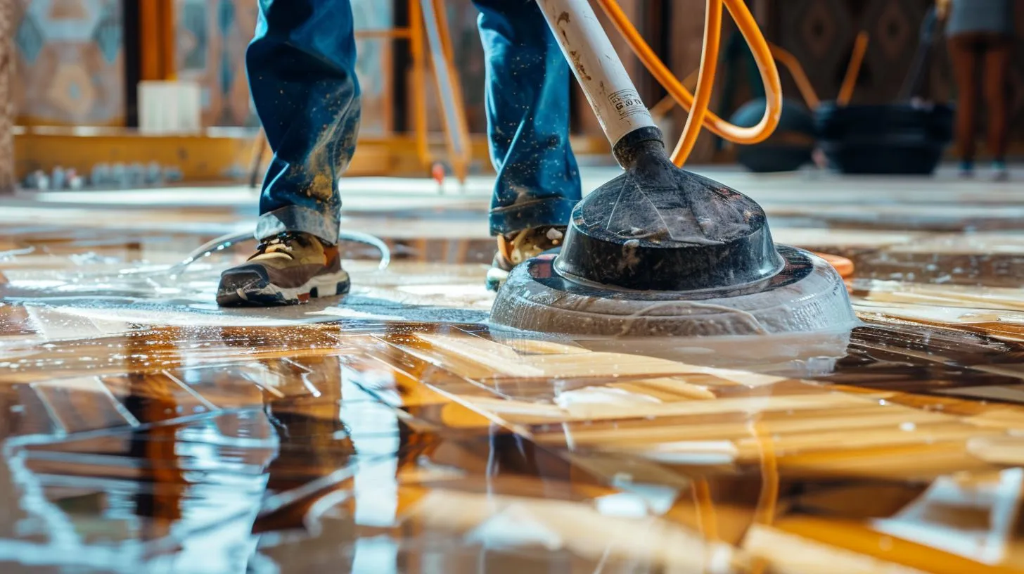 Professional floor and marble deep cleaning service in Udaipur – industrial machine scrubbing for hotels and banquets.